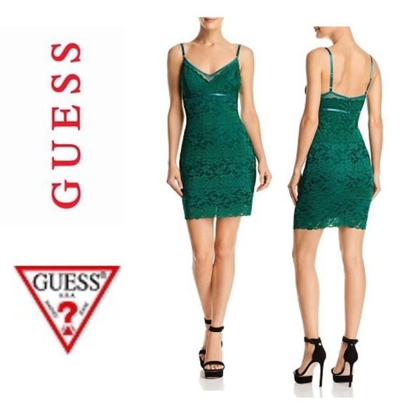 guess green dress